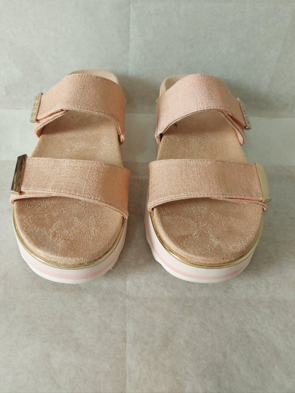 Vionic Phoenix Brandie Platform Slide Sandals Size 9.5 Comfort Slipon Flatfom - Picture 2 of 14